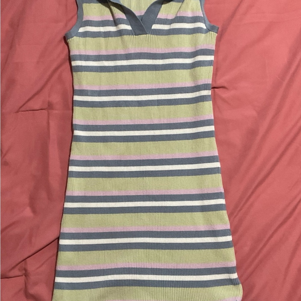 Hippie Rose Multicolor Striped Mini Dress